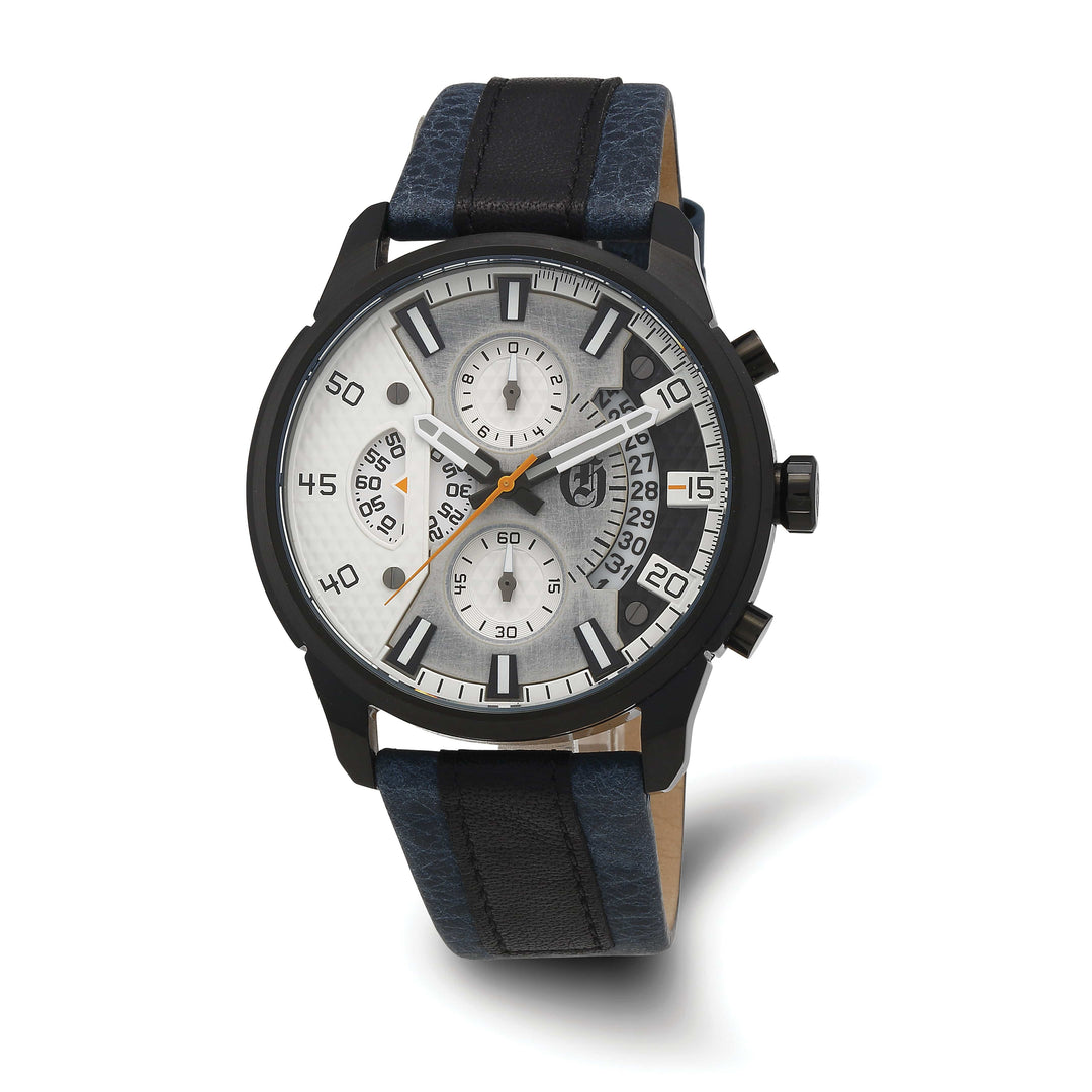 Lovely Rita's Watch Charles Hubert Classic Ceramic Black SS Chronograph White Dial Watch