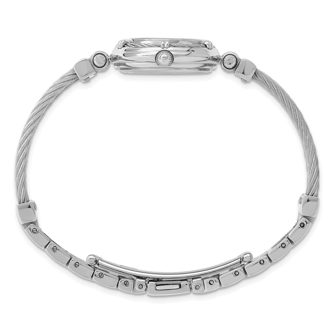 Lovely Rita's Watch Charles Hubert Classic Chrome Finish MOP Dial SS Wire Bangle Watch