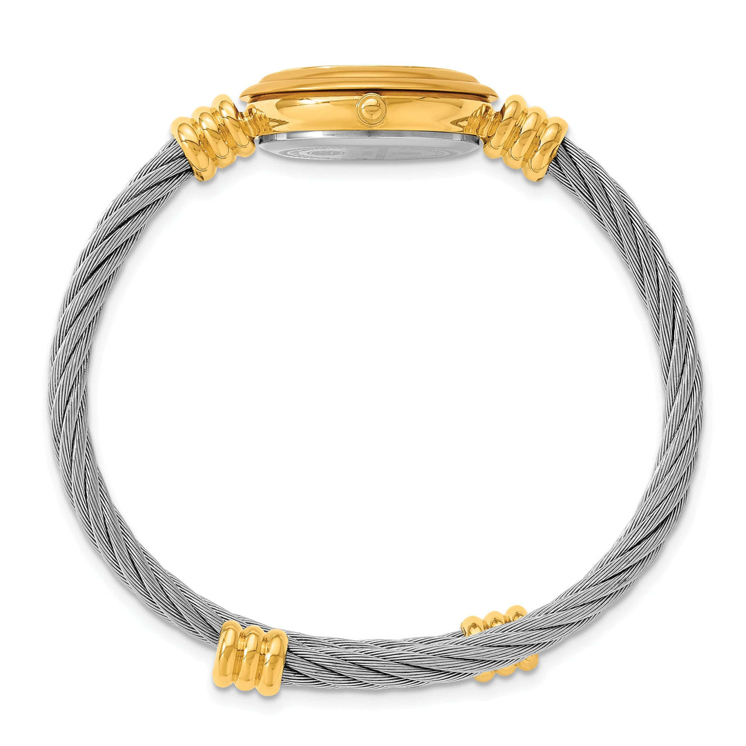 Lovely Rita's Watch Charles Hubert Classic Gold-finish 7 Color Bezels SS Bangle Watch