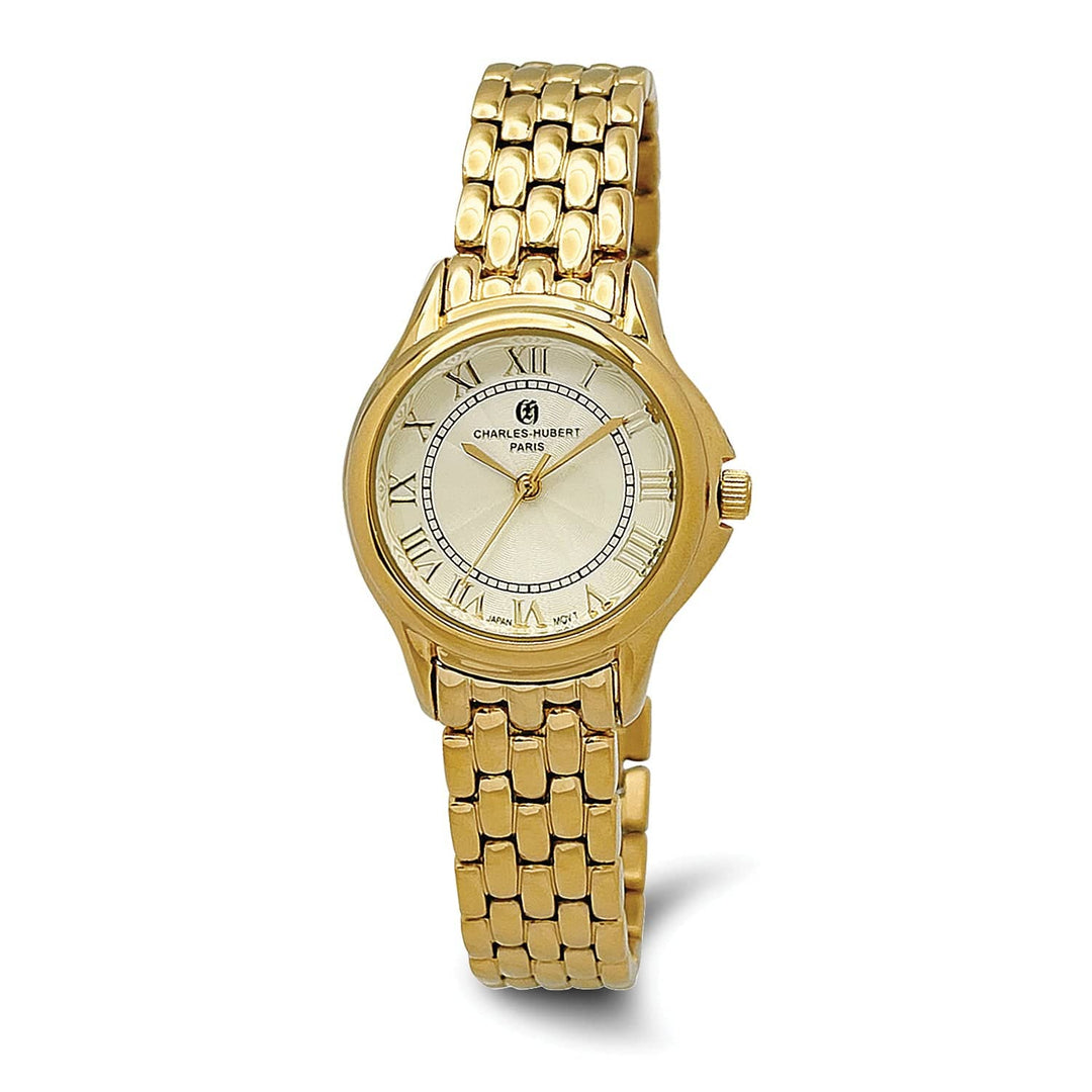 Lovely Rita's Watch Charles Hubert Classic Gold-Plated Quartz Polished Brass Band Watch