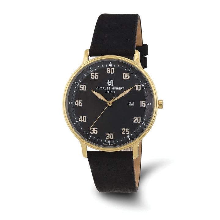 Lovely Rita's Watch Charles Hubert Classic SS Black Dial Quartz Polished Watch