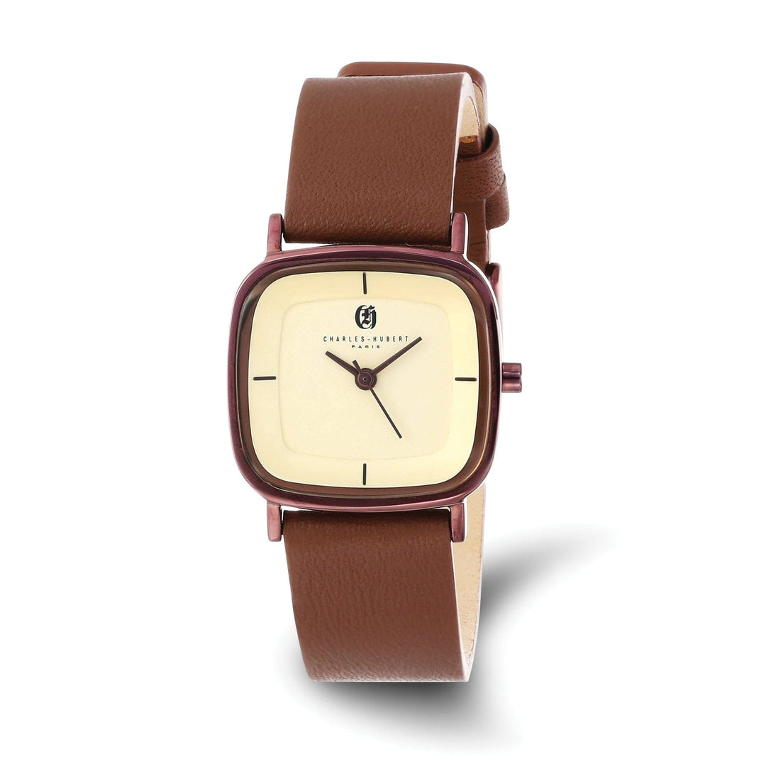 Lovely Rita's Watch Charles Hubert Classic SS Brown Champagne Dial Quartz Polished Watch