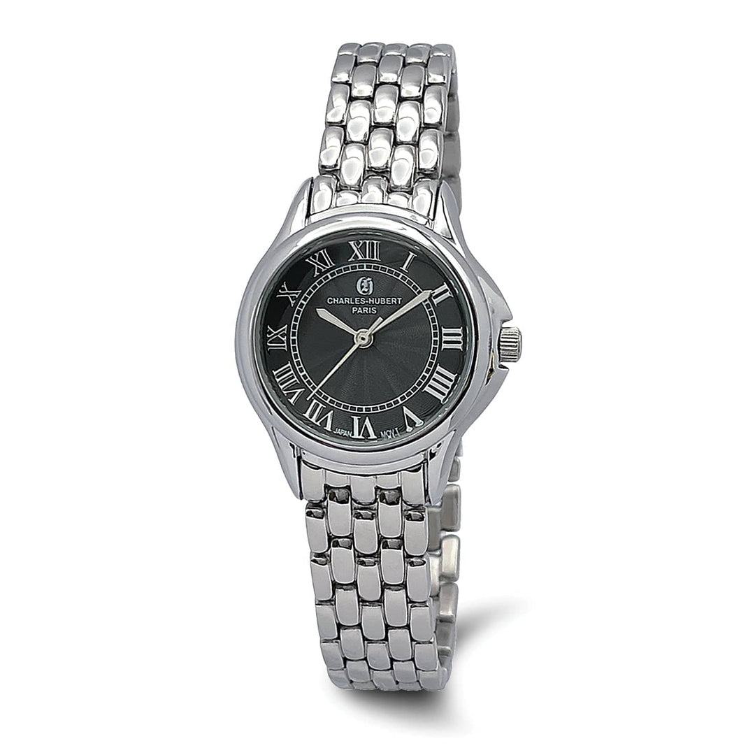 Lovely Rita's Watch Charles Hubert Classic SS Quartz Polished Watch Silver Tone Dial Watch