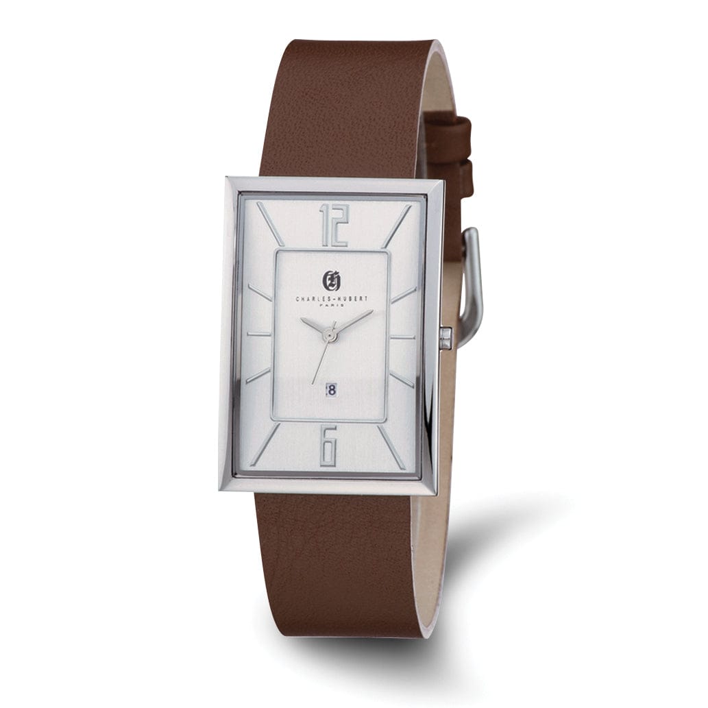 Lovely Rita's Watch Charles Hubert Classic SS Silver-tone Dial Rectangle Quartz Watch