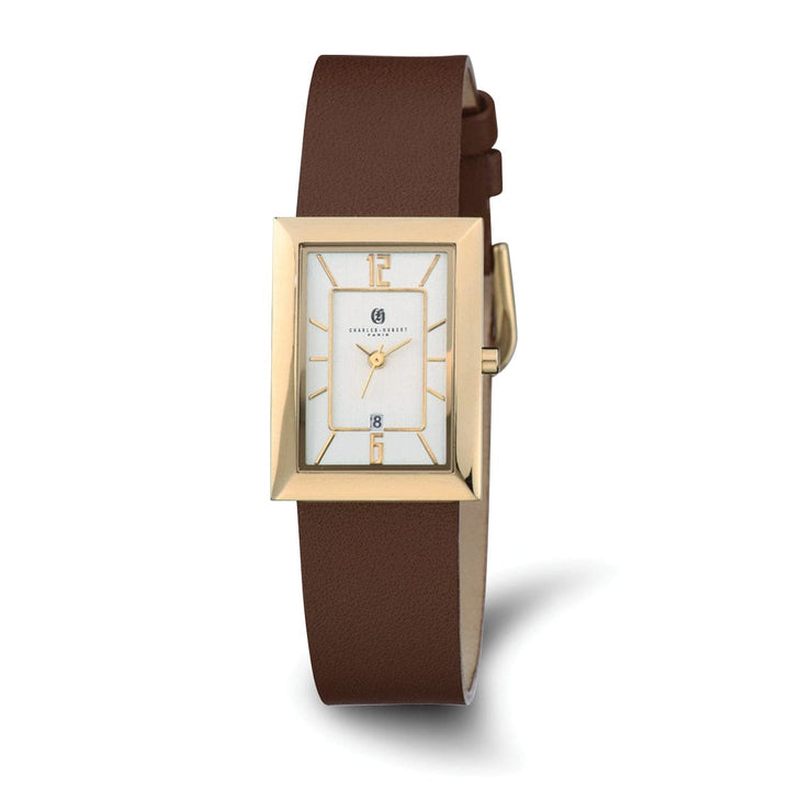 Lovely Rita's Watch Charles Hubert Classic SS Silver-tone Rectangle Dial Quartz Watch