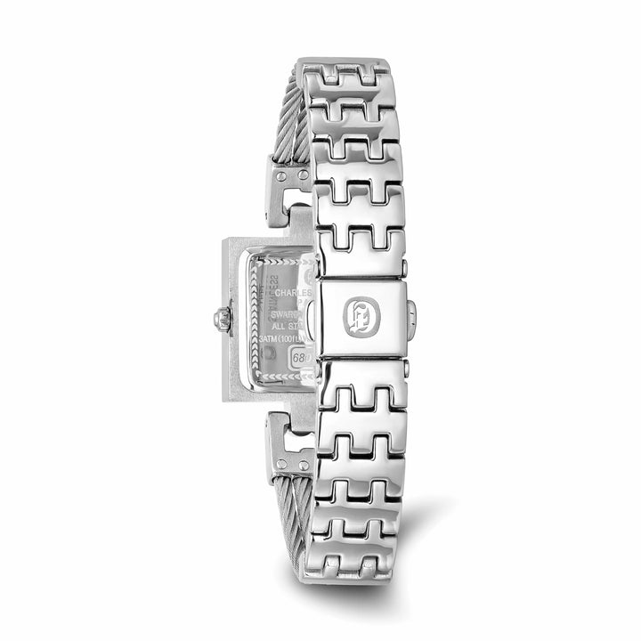 Lovely Rita's Watch Charles Hubert Classic SS Wire Bangle Light Blue MOP Dial Watch