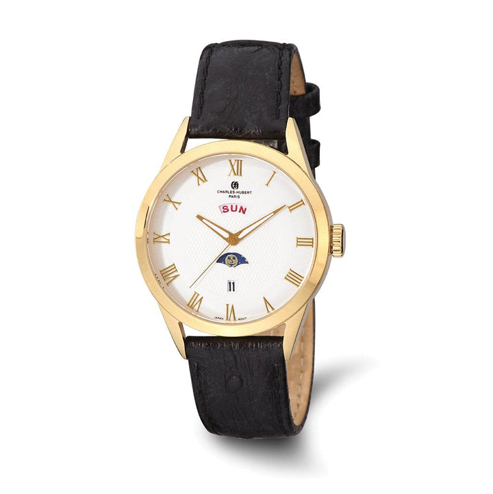 Lovely Rita's Watch Charles Hubert Classic SS Yellow White Dial with Day and Date Watch