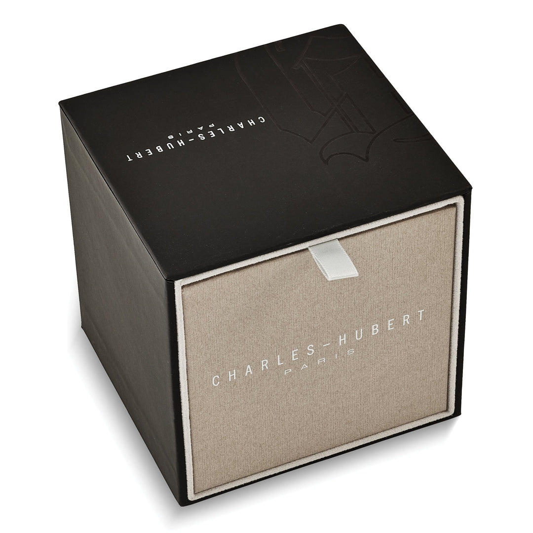 Lovely Rita's Watch Charles Hubert Classic Stainless Steel Black Dial Polished Watch