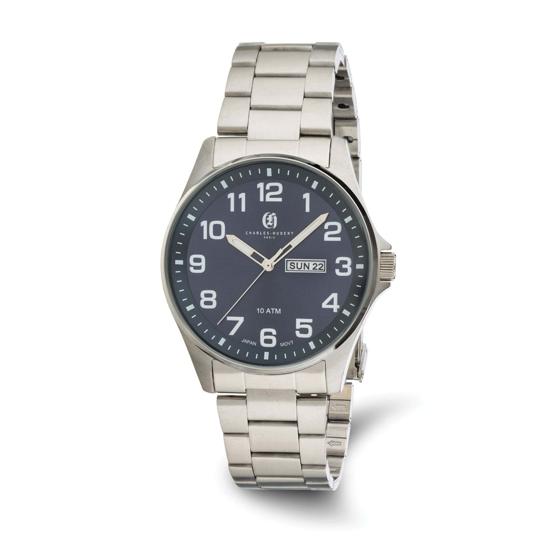 Lovely Rita's Watch Charles Hubert Classic Stainless Steel Blue Dial Polished Watch