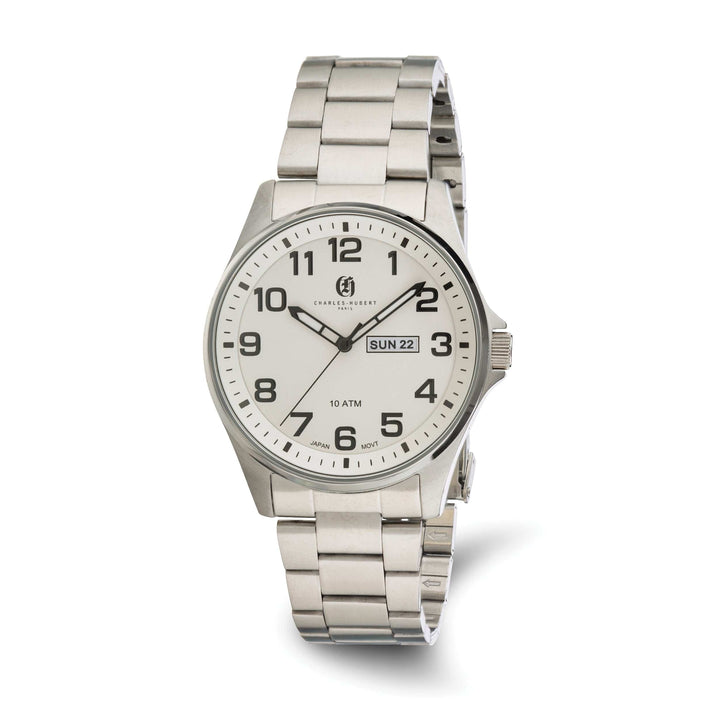 Lovely Rita's Watch Charles Hubert Classic Stainless Steel White Dial Polished Watch