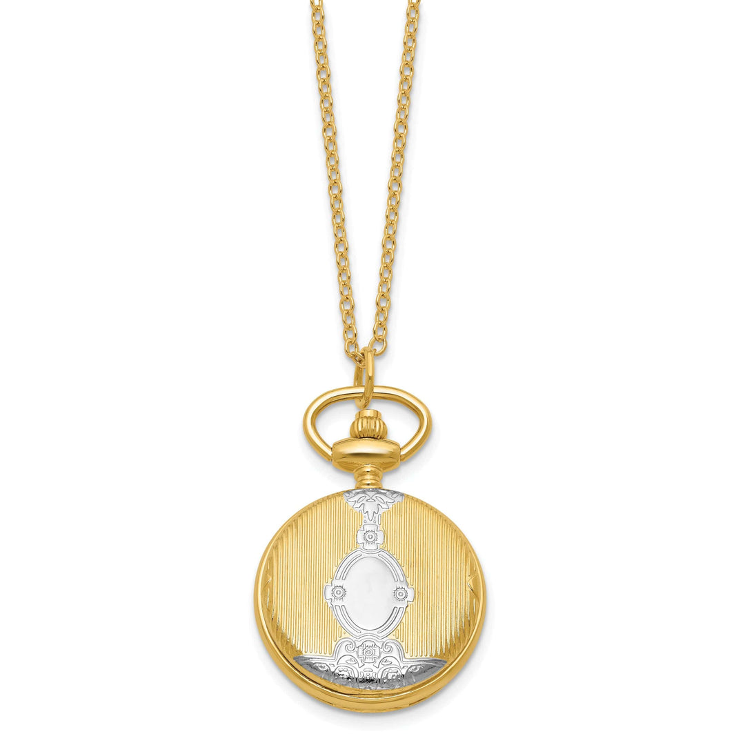 Lovely Rita's Watch Charles Hubert Classic Two-tone Shield Design Pendant Brass Band Watch