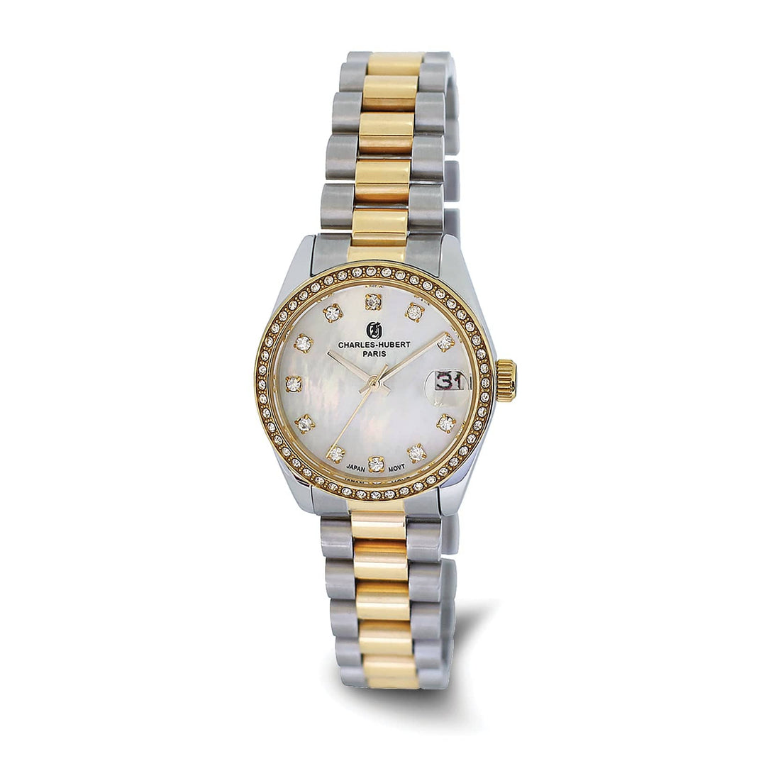Lovely Rita's Watch Charles Hubert Classic Two-Tone Yellow SS Quartz Polished Watch