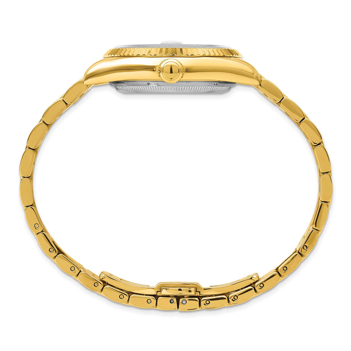 Lovely Rita's Watch Charles Hubert Classic Yellow SS Quartz Red Dial with Date Watch