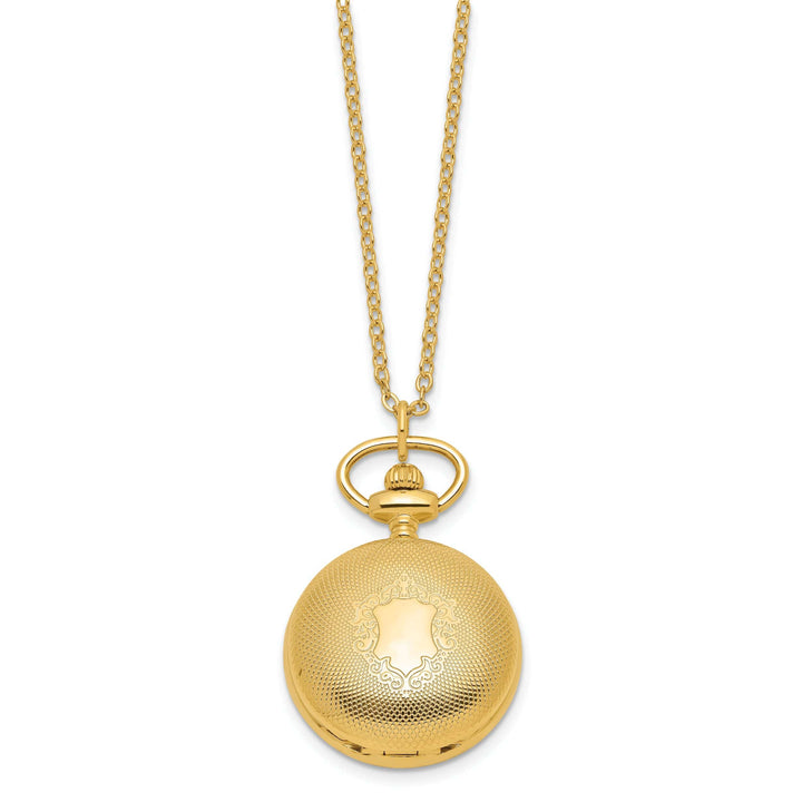 Lovely Rita's Watch Charles Hubert Gold-finish Quilted Design Pendant Brass Band Watch