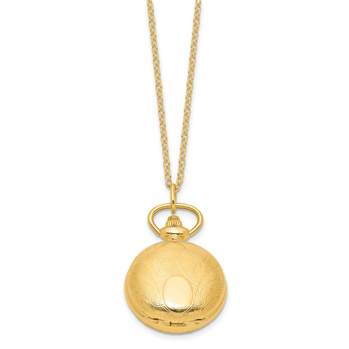 Lovely Rita's Watch Charles Hubert Gold-finish Scroll Design Pendant Brass Band Watch