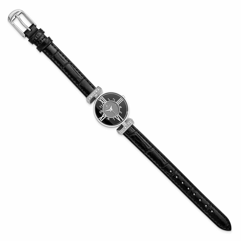 Lovely Rita's Watch Charles Hubert Ladies Chic SS Black Dial Watch Silver Tone Dial Watch