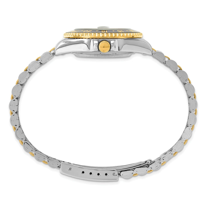 Lovely Rita's Watch Charles Hubert Ladies Chic Two-tone SS Black Dial Polished Watch