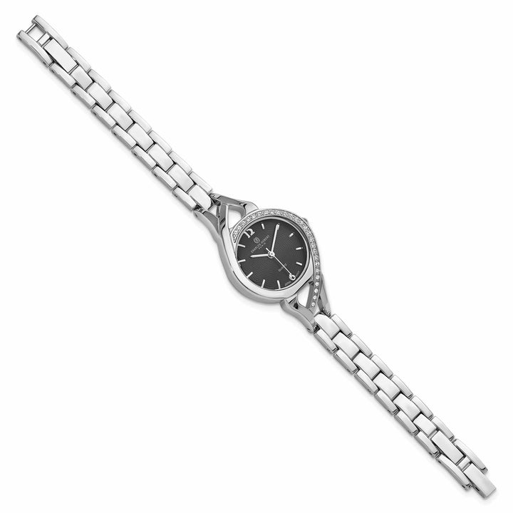 Lovely Rita's Watch Charles Hubert Ladies Chrome-finish Black Dial Brass Band Watch