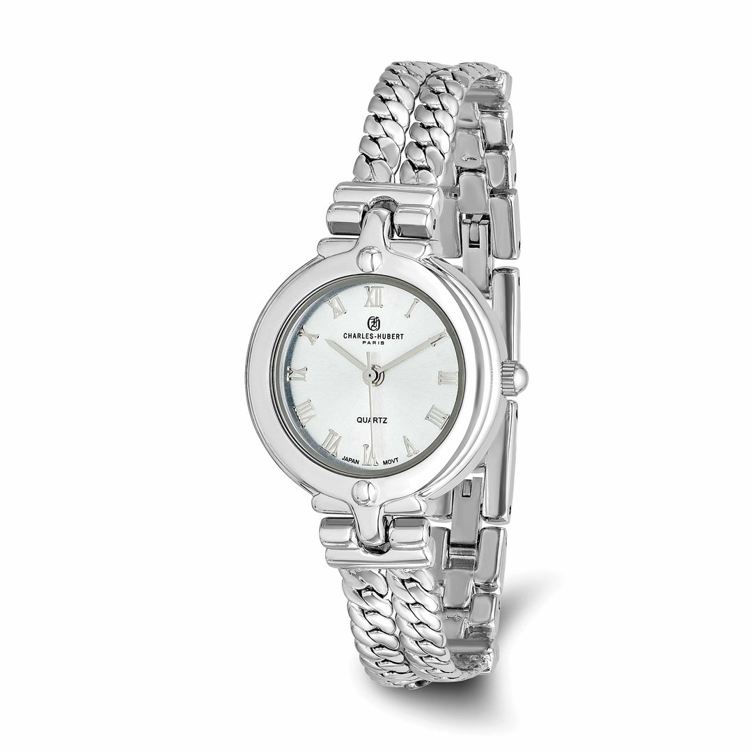 Lovely Rita's Watch Charles Hubert Ladies Chrome Silver Dial Chain Bracelet Watch