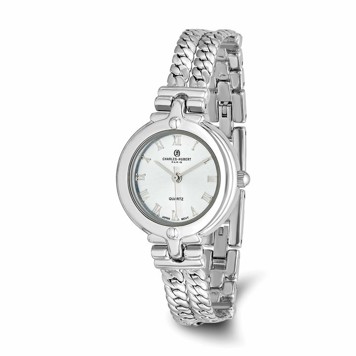 Lovely Rita's Watch Charles Hubert Ladies Chrome Silver Dial Chain Bracelet Watch