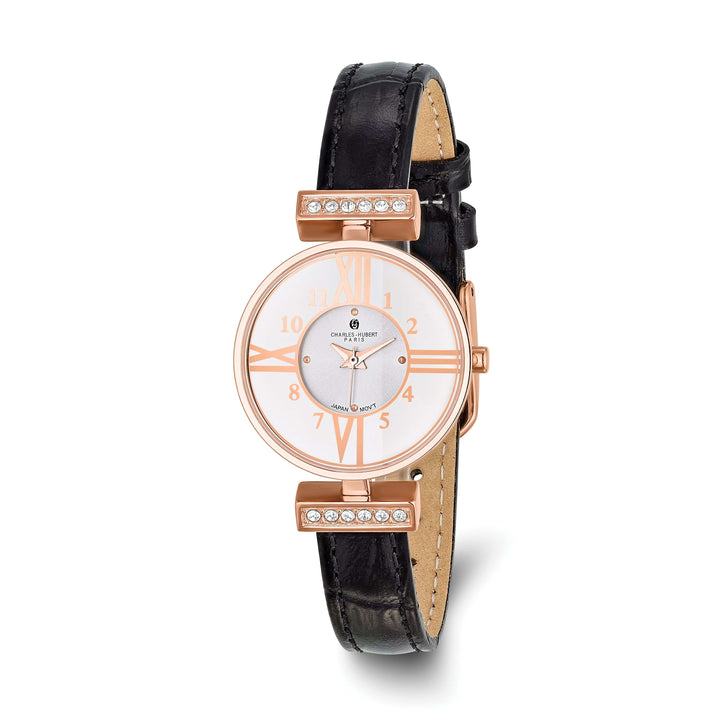 Lovely Rita's Watch Charles Hubert Ladies Dainty Rose SS White Dial Polished Watch