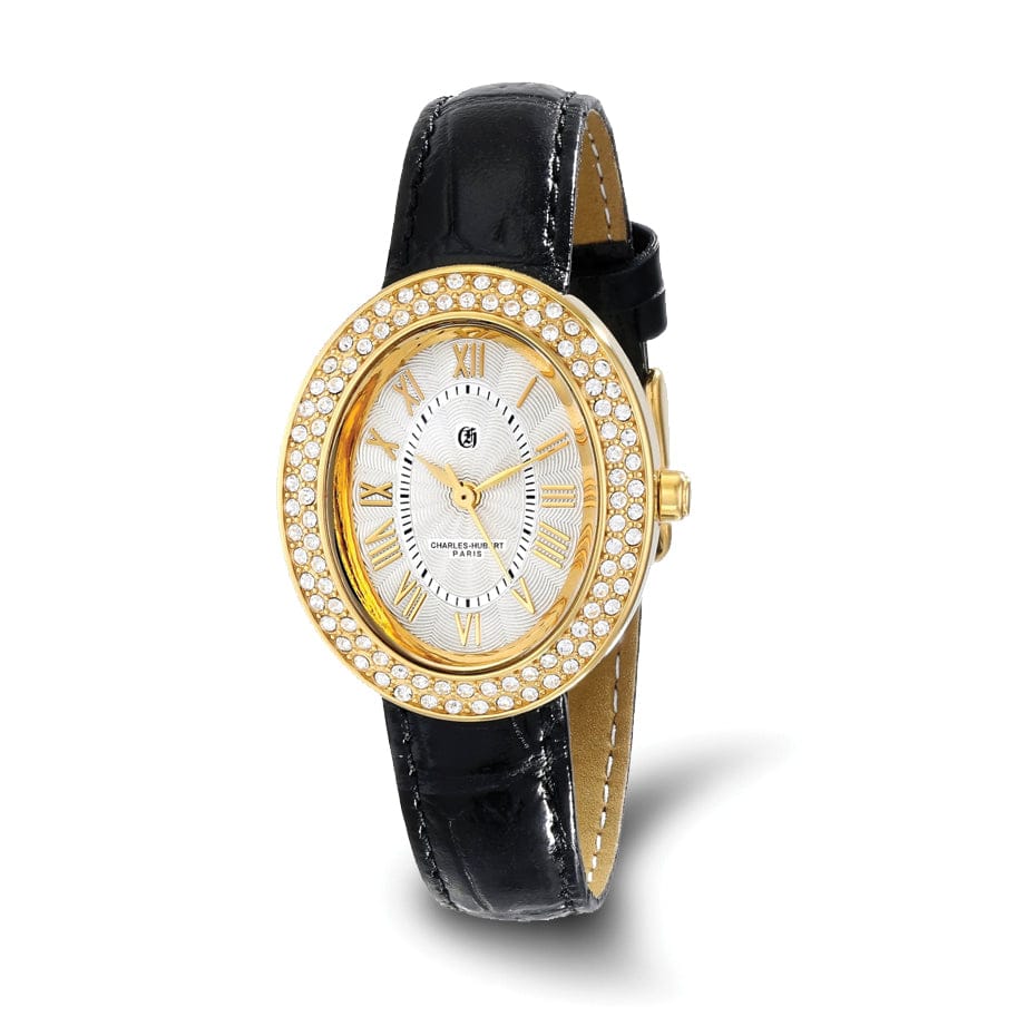 Lovely Rita's Watch Charles Hubert Ladies Dainty SS Leather Band Polished Watch