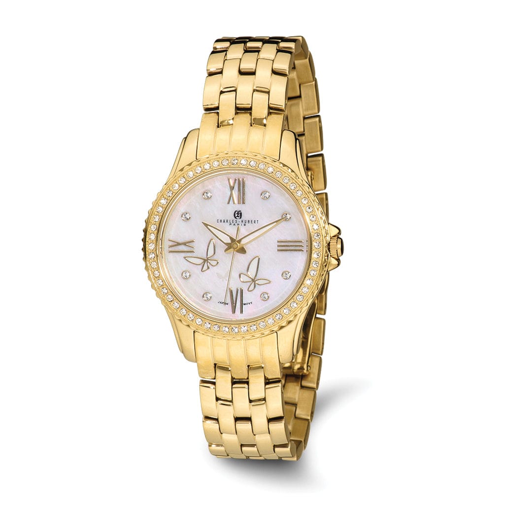 Lovely Rita's Watch Charles Hubert Ladies Dainty Stainless Steel MOP Dial Polished Watch