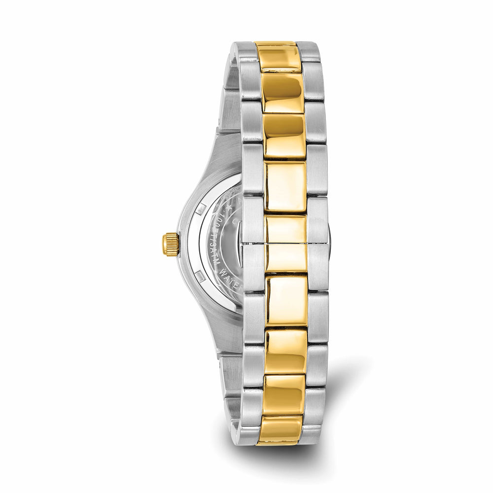 Lovely Rita's Watch Charles Hubert Ladies Dainty Two-tone SS Black Dial Polished Watch