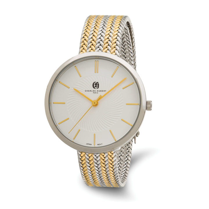 Lovely Rita's Watch Charles Hubert Ladies Dainty Two-tone SS White Dial Polished Watch