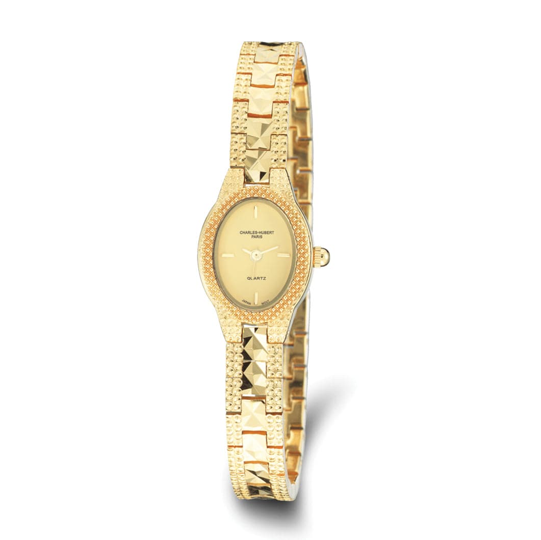 Lovely Rita's Watch Charles Hubert Ladies Elegant Gold-finish Brass Gold Dial Watch