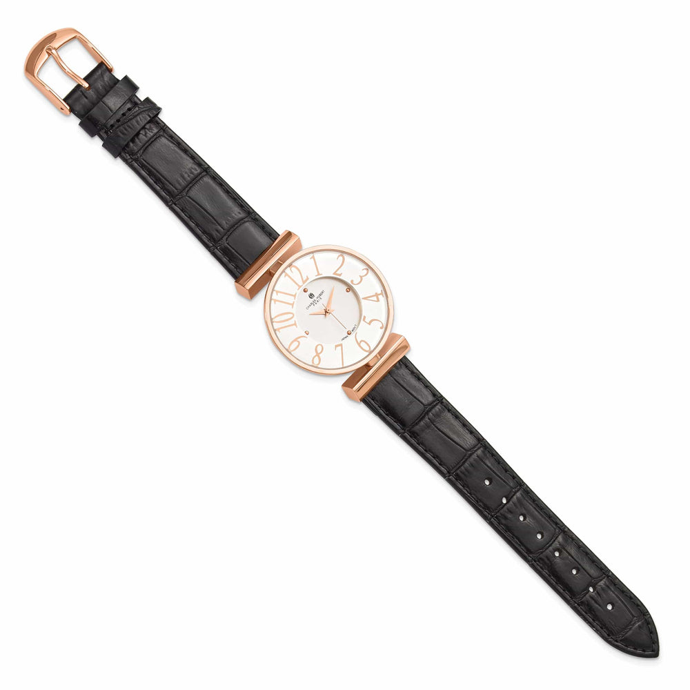 Lovely Rita's Watch Charles Hubert Ladies Elegant Rose SS White Dial Polished Watch