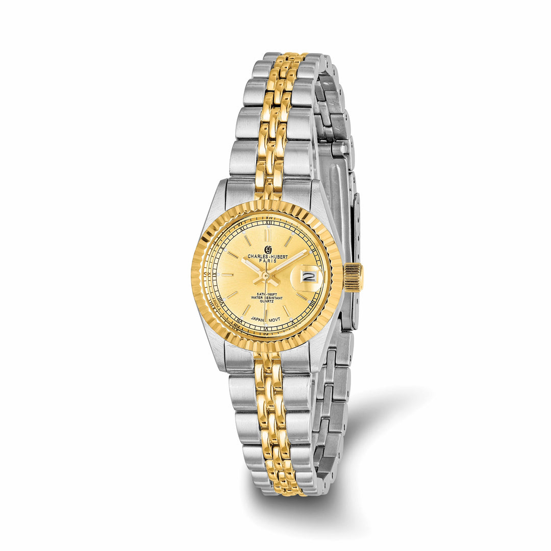 Lovely Rita's Watch Charles Hubert Ladies Elegant SS 2-tone Gold-tone Dial Watch