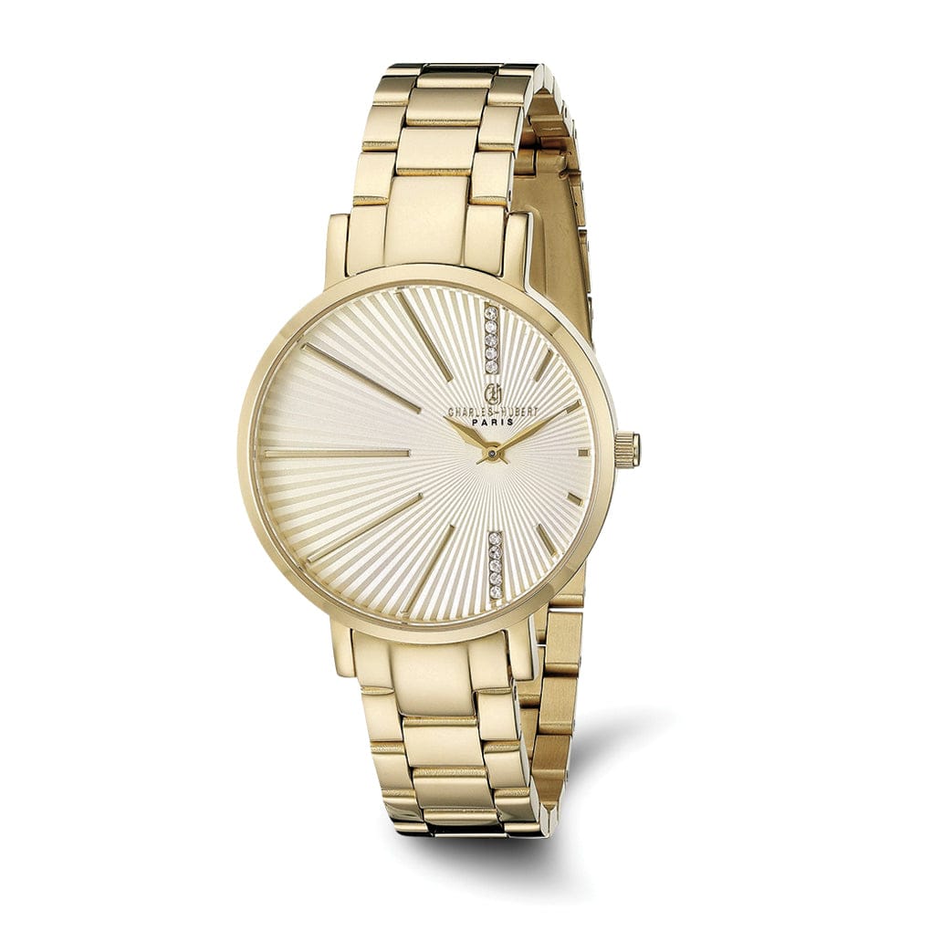 Lovely Rita's Watch Charles Hubert Ladies Elegant SS Champagne Dial Polished Watch