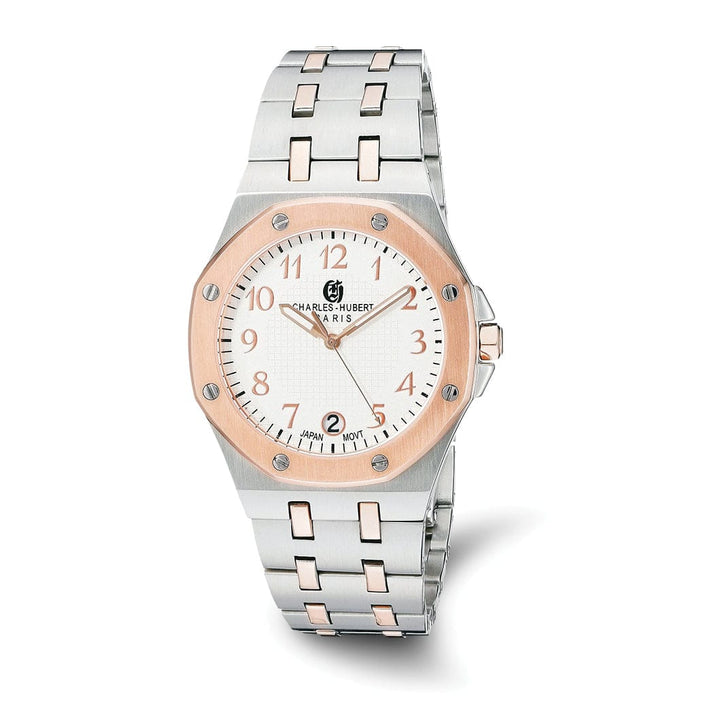 Lovely Rita's Watch Charles Hubert Ladies Elegant SS Rose Silver Dial Polished Watch