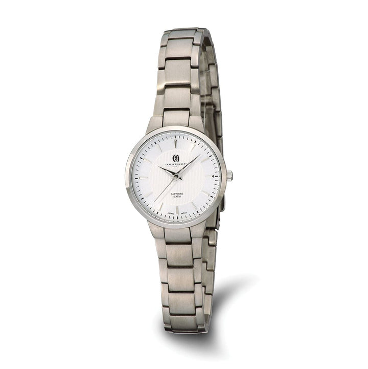 Lovely Rita's Watch Charles Hubert Ladies Elegant SS Titanium Silver Dial Ultra Slim Watch