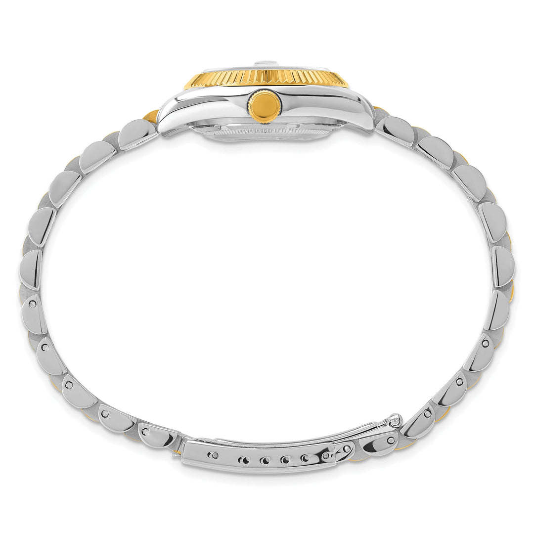 Lovely Rita's Watch Charles Hubert Ladies Elegant SS Two-tone Black Dial Watch