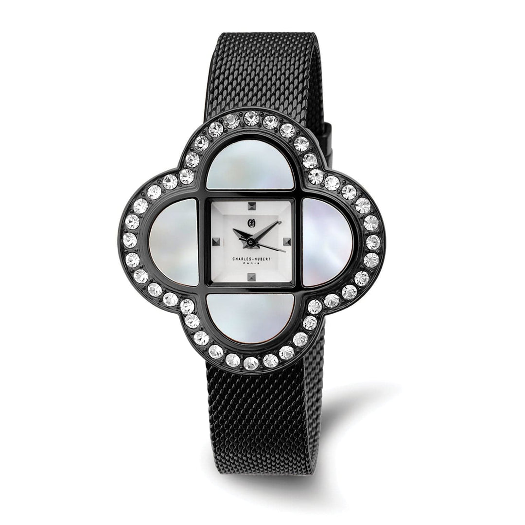 Lovely Rita's Watch Charles Hubert Ladies Elegant Stainless Steel Black Stainless Watch
