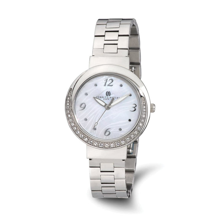 Lovely Rita's Watch Charles Hubert Ladies Elegant Stainless Steel MOP Dial Polished Watch