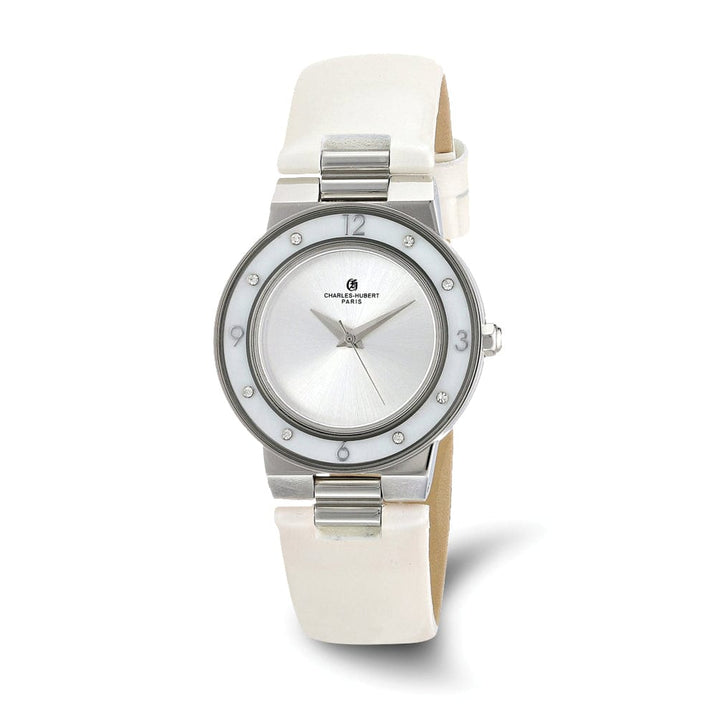 Lovely Rita's Watch Charles Hubert Ladies Elegant Stainless White MOP SS Band Watch