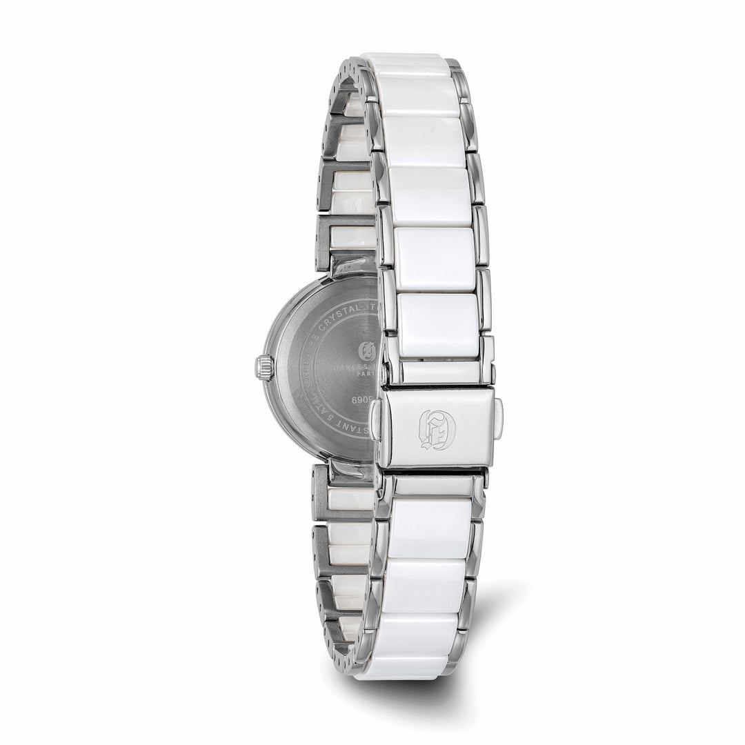 Lovely Rita's Watch Charles Hubert Ladies Elegant Titanium & Ceramic White Dial Watch