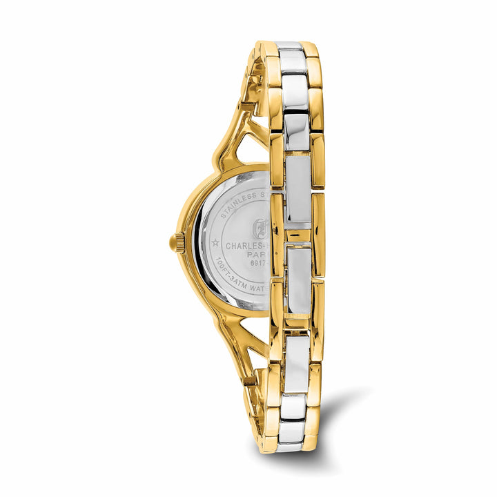 Lovely Rita's Watch Charles Hubert Ladies Elegant Two-Tone Off-White Dial Brass Band Watch