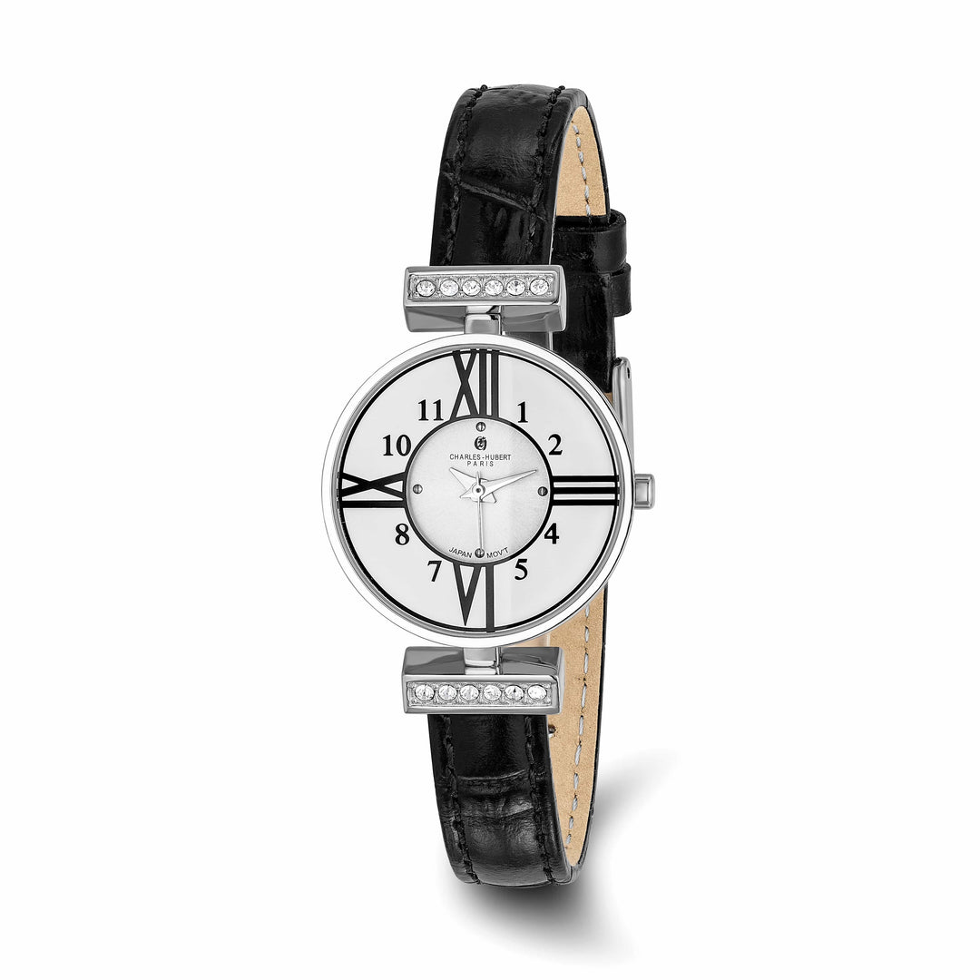 Lovely Rita's Watch Charles Hubert Ladies Sophisticated SS White Dial Polished Watch