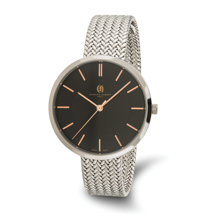 Lovely Rita's Watch Charles Hubert Ladies Stylish SS Black Dial Polished Watch