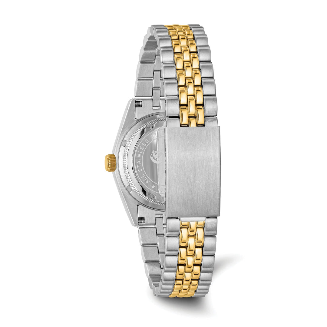 Lovely Rita's Watch Charles Hubert Mens Bold Two-tone SS Blue Dial Polished Watch