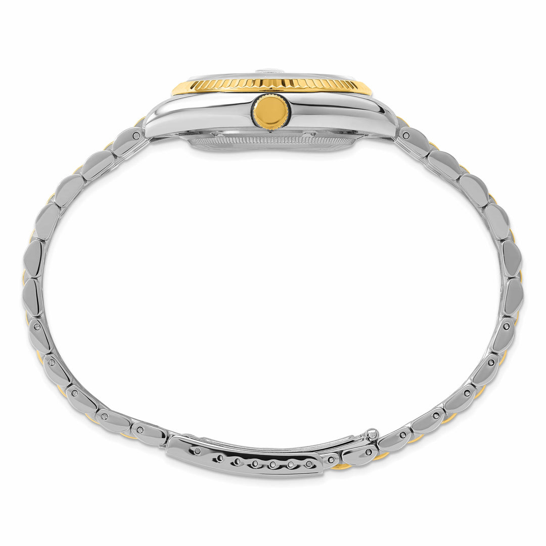 Lovely Rita's Watch Charles Hubert Mens Bold Two-tone SS Blue Dial Polished Watch