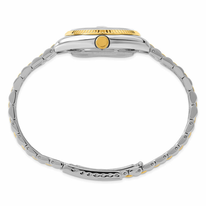 Lovely Rita's Watch Charles Hubert Mens Bold Two-tone SS Blue Dial Polished Watch