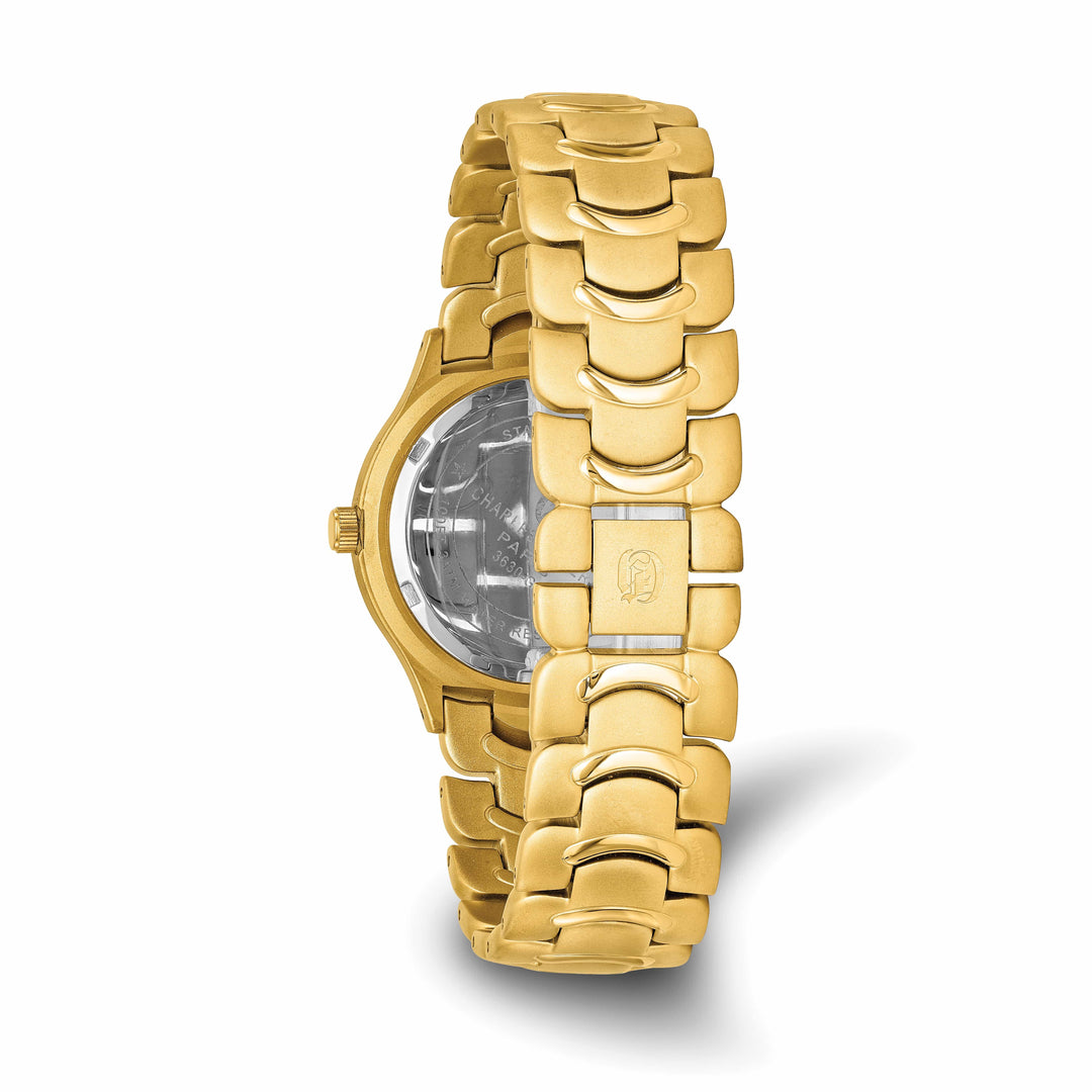 Lovely Rita's Watch Charles Hubert Mens Classic Gold-finish White Dial Brass Band Watch