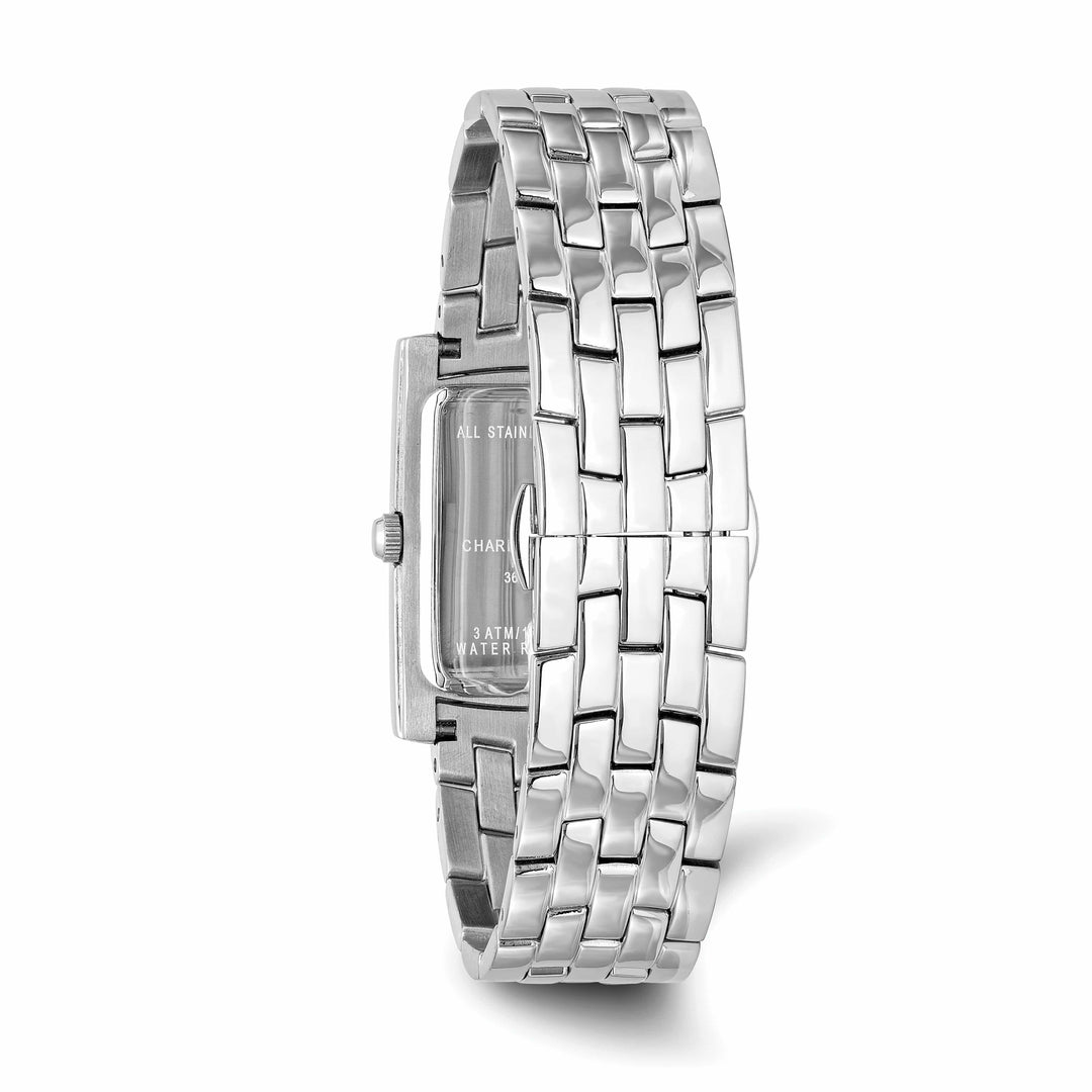 Lovely Rita's Watch Charles Hubert Mens Classic Solid SS Black Dial Polished Watch