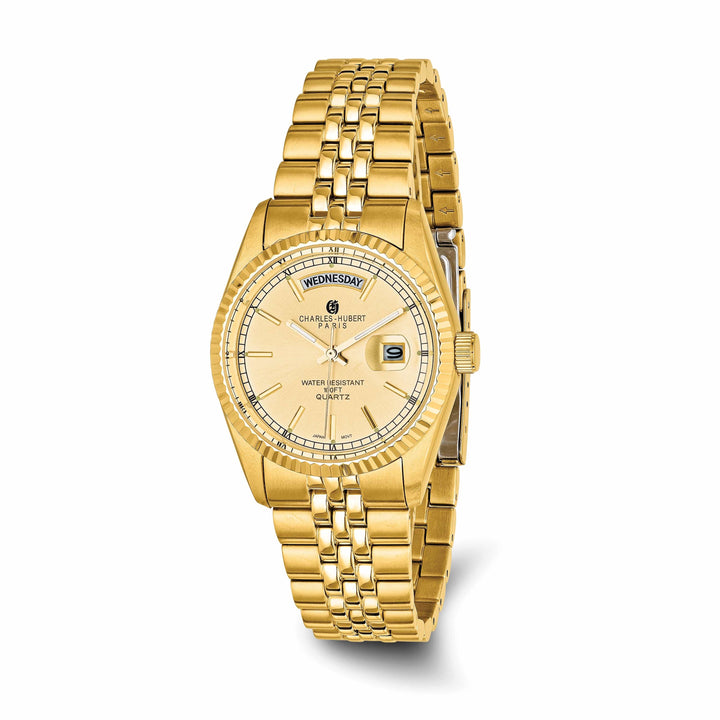 Lovely Rita's Watch Charles Hubert Mens Classic SS Champagne Dial Polished Watch