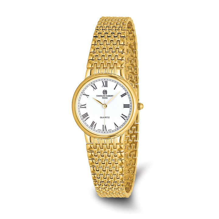 Lovely Rita's Watch Charles Hubert Mens Classic SS Gold-finish Brass Polished Watch
